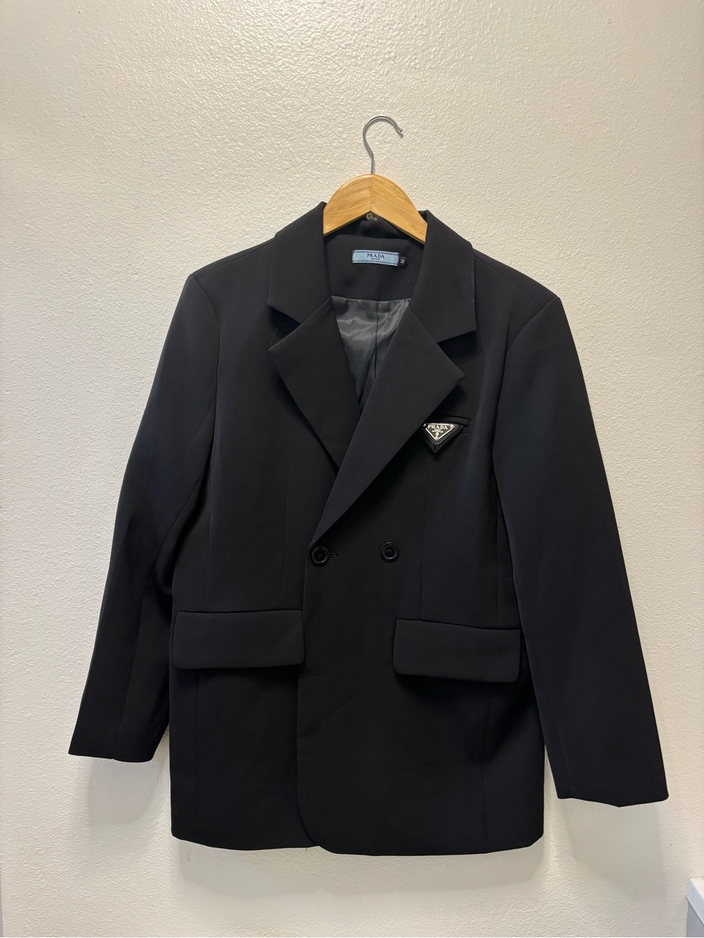 Prada Black Double-Breasted Men's Blazer